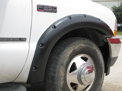 Lund 99-07 Ford F-250 RX-Rivet Style Textured Elite Series Fender Flares - Black (2 Pc.) - RX311TA