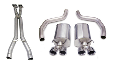 Corsa 06-11 Chevrolet Corvette C6 Z06/ZR1 Sport Cat-Back Dual Rear Exit w/ Twin 4.0in Black Tips - 14164CB1