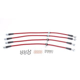 Power Stop 04-07 Subaru Impreza Front & Rear SS Braided Brake Hose Kit - BH00014