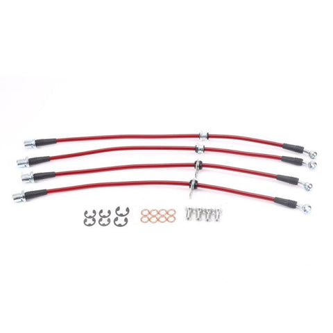 Power Stop 04-07 Subaru Impreza Front & Rear SS Braided Brake Hose Kit - BH00014