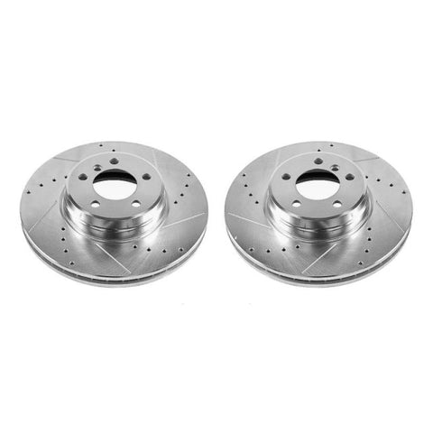 Power Stop 03-05 Land Rover Range Rover Front Evolution Drilled & Slotted Rotors - Pair - EBR695XPR