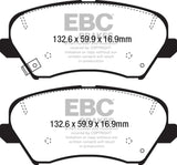 EBC 16+ Hyundai Veloster 1.6 Ultimax2 Front Brake Pads - UD1828
