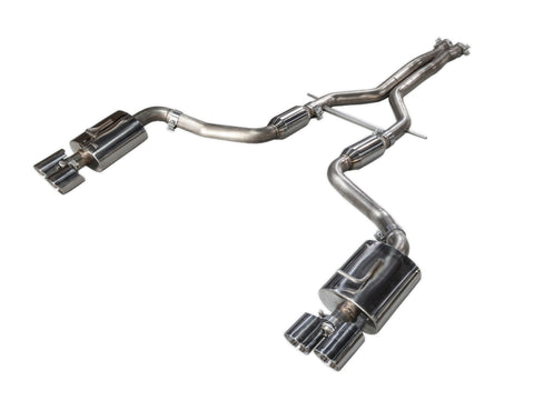 AWE Tuning Panamera Turbo Performance Exhaust System Track Edition Polished Silver Tips - 3010-42024