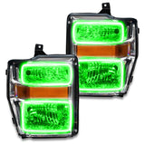 Oracle 08-10 Ford F250/350 Pre-Assembled Halo Headlights- Chrome Housing - w/o Controller - 7189-334