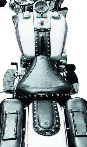 Mustang 04-21 Harley Sportster 4.5 Wide Touring Solo Seat w/Driver Backrest - Black - 79429