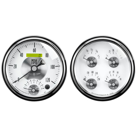 Autometer Prestige Series Pearl 5in Gauge Box Kit - Tachometer/Speedometer Combo / Oil Pressure - 2008