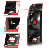 ANZO 1997-2003 Ford F-150 Taillight Red/Clear Lens (OE Replacement) - 311307