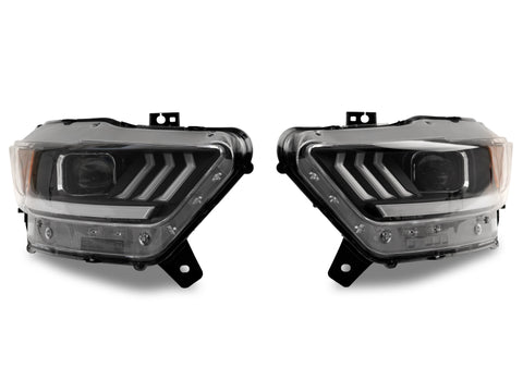 Raxiom 15-17 Ford Mustang GT350 GT500 LED Projector Headlights- Blk Housing (Clear Lens) - 407613