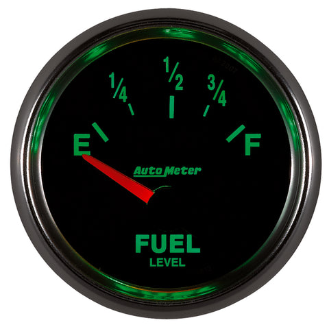 Autometer GS 52mm 0-90 ohms Short Sweep Electronic Fuel Level GM Gauge - 3813