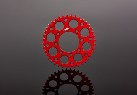 Renthal 2019 GasGAs TXE Rear Grooved Sprocket - Red 520-42P Teeth - 141U-520-42GPRD