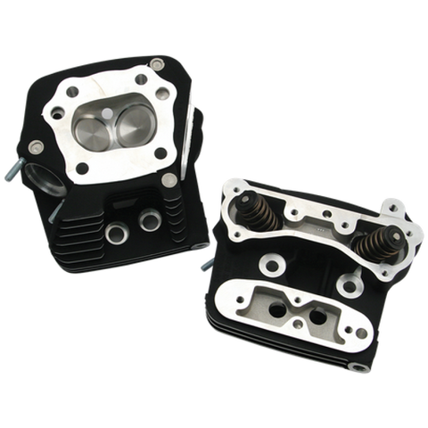 S&S Cycle 84-99 BT Performance Replacement Low Compression 82cc Cylinder Heads - Wrinkle Black - 106-4570
