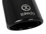 aFe Takeda 304 Stainless Steel Clamp-On Exhaust Tip 2.5in.Inlet / 4in Outlet - Black - 49T25404-B08