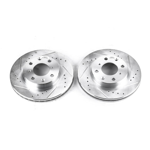 Power Stop 90-00 Honda Civic Front Evolution Drilled & Slotted Rotors - Pair - JBR525XPR
