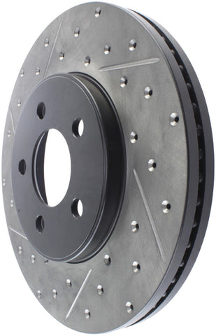 StopTech 03-09 Lincoln Town Car / 03-09 Mercury Grand Marquis Front Right Slotted & Drilled Rotor - 127.61072R