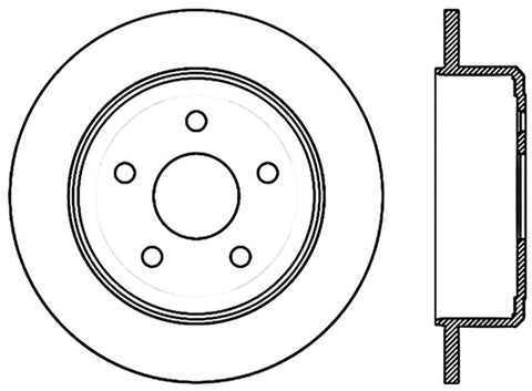 StopTech 07-18 Jeep Wrangler Cryo Slotted Rear Left Sport Brake Rotor - 126.67067CSL