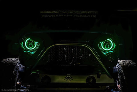 Oracle 7in High Powered LED Headlights - Black Bezel - ColorSHIFT 2.0 - 5769-333