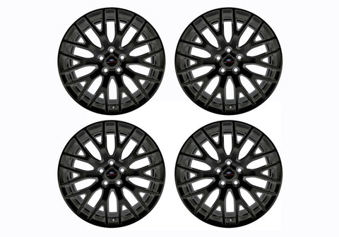 Ford Racing 15-16 Mustang GT 19X9 and 19X9.5 Wheel Set with TPMS Kit - Matte Black - M-1007K-M19XB