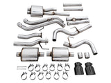 AWE Tuning 16-22 Toyota Tacoma 0FG Cat-Back Exhaust w/ BashGuard - Dual Diamond Black Tips - 3015-33826