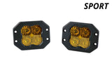 Diode Dynamics SS3 Sport ABL - Yellow Flood Flush (Pair) - DD6925P