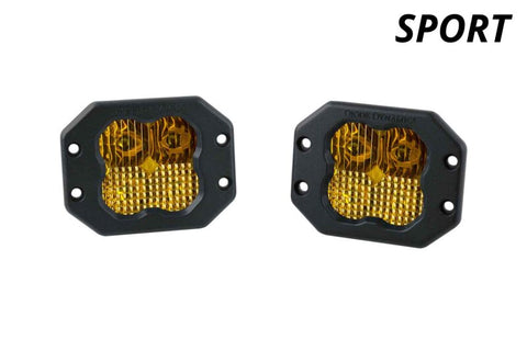 Diode Dynamics SS3 Sport ABL - Yellow Flood Flush (Pair) - DD6925P