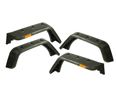 Rugged Ridge Hurricane Fender Flare Kit EU Textured 07-18 Jeep Wrangler JK - 11640.09