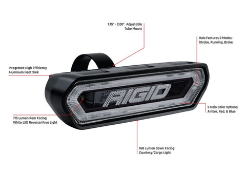 Rigid Industries Chase Tail Light Kit w/ Mounting Bracket - Amber - 90122