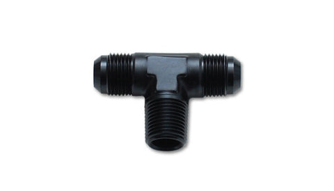 Vibrant -8AN x 3/8in NPT Flare to Pipe Tee Adapter Fitting - Aluminum - 10463