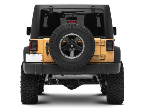 Raxiom 07-18 Jeep Wrangler JK Axial Series LED Halo Tail Lights- Black Housing (Dark Smoked Lens) - J138358
