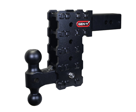 Gen-Y Phantom-X 2.5in Solid Shank 7.5in Drop 1.6K TW 16K Hitch w/GH-051 (No Flat Towing) - GH-2414X