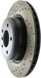 StopTech 06 BMW 330 / 07-09 BMW 335 Slotted & Drilled Right Rear Rotor - 127.34080R