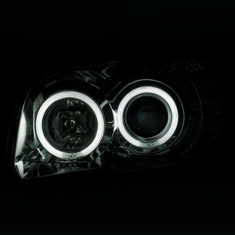 ANZO 2006-2009 Toyota 4Runner Projector Headlights w/ Halo Chrome - 111321