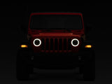 Raxiom 18-22 Jeep Wrangler JL/JT Axial Series LED Headlights- Black Housing (Clear Lens) - J133763