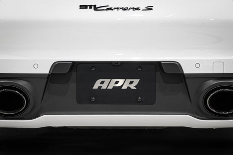 APR License Plate - Silver Logo/Black Plate - A1000015