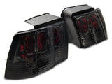 Raxiom 99-04 Ford Mustang Axial Series Altezza Style Tail Lights- Blk Housing (Smoked Lens) - 413422