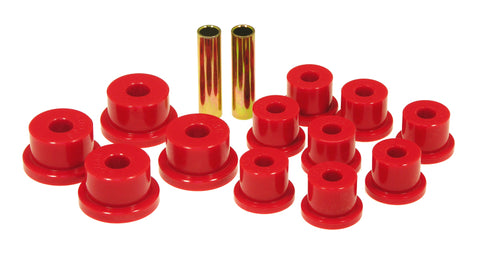 Prothane 85-88 Suzuki Samurai Spring & Shackle Bushings (OEM Shackles) - Red - 17-1001