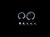 ANZO 1997.5-2003 Ford F-150 Projector Headlights w/ Halo and LED Black 1pc - 111031