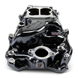 Edelbrock 65-90 BB Chevy Oval Port Heads Performer 2-O Manifold - Black Plasma - 2161-BP
