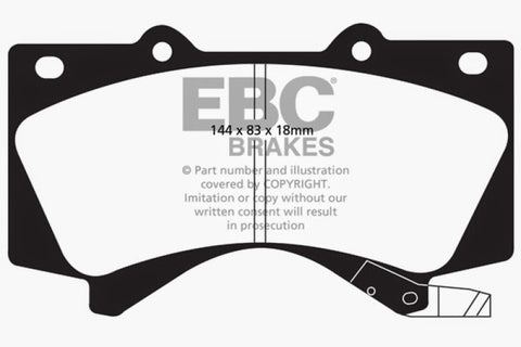 EBC 08+ Lexus LX570 5.7 Greenstuff Front Brake Pads - DP61815