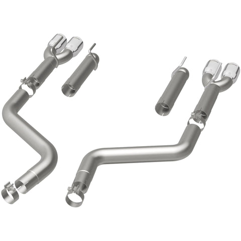 MagnaFlow Axle-Back, SS, 3in, Quad Split Rear 3.5 Tips 2015 Dodge Challenger incl SRT Hellcat - 19206