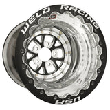 Weld V-Series 16x16 / 5x4.75 BP / 5in. BS Black Wheel - Black Double Beadlock - 84B-616280UB