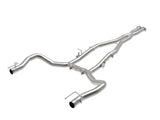 aFe MACH Force-Xp 3in 304 SS Cat-Back Exhaust 15-20 Dodge Charger Hellcat V8-6.2L/6.4L w/o Muffler - 49-32070NM