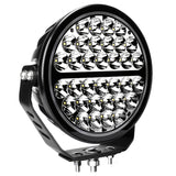 Go Rhino Xplor Blackout Series Round LED Sgl Driving Kit w/DRL (Surface/Thread Stud Mnt) 9in. - Blk - 751700911DRS