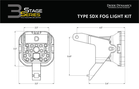 Diode Dynamics SS3 Sport Type SDX Kit ABL - White SAE Driving - DD7099