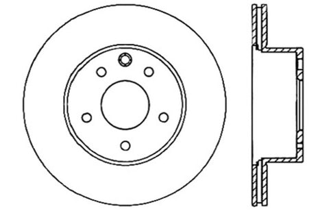 StopTech 06-07 350Z / 05-07 G35 / 06-07 G35X SportStop Slotted & Drilled Rear Right Rotor - 127.42088R