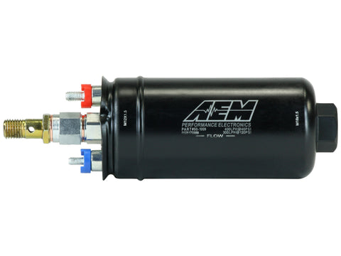 AEM 400LPH High Pressure Inline Fuel Pump - M18x1.5 Female Inlet to M12x1.5 Male Outlet - 50-1009