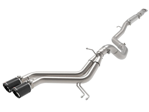 aFe Takeda 2-1/2in to 3in SS-304 Cat-Back Exhaust w/ C/F Tips 13-17 Hyundai Veloster L4-1.6L - 49-37018-C