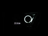 ANZO 2010-2014 Ford Mustang Projector Headlights w/ Halo Black (CCFL) - 121323