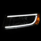 ANZO 2014-2015 Jeep Grand Cherokee Projector Headlights w/ Plank Style Design Chrome - 111328