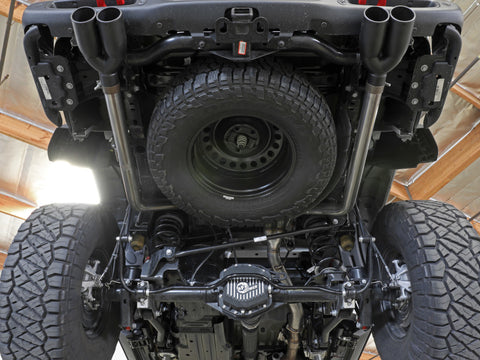 aFe Vulcan Series 3in 304SS Cat-Back 21 Jeep Gladiator V6-3.0L (td) - Dual Polished Tip - 49-38095-P