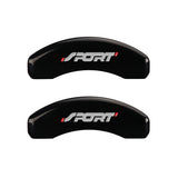MGP 4 Caliper Covers Engraved Front & Rear No bolts/Sport Black finish silver ch - 10119SSP1BK
